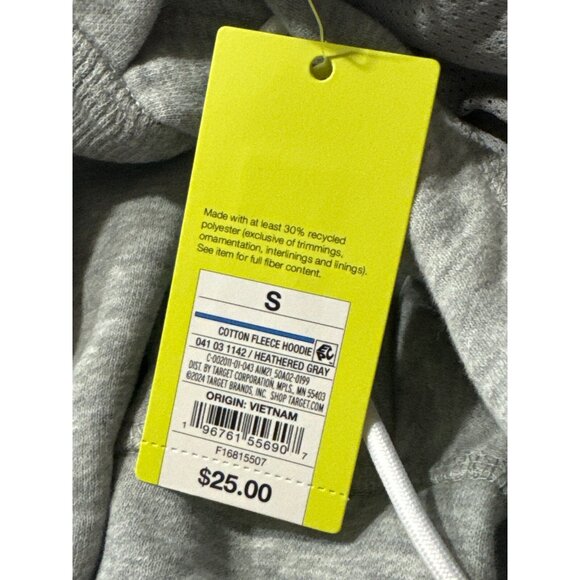 Small - Mens Cotton Fleece Hooded Sweatshirt - All In Motion - Gray - Picture 3 of 6